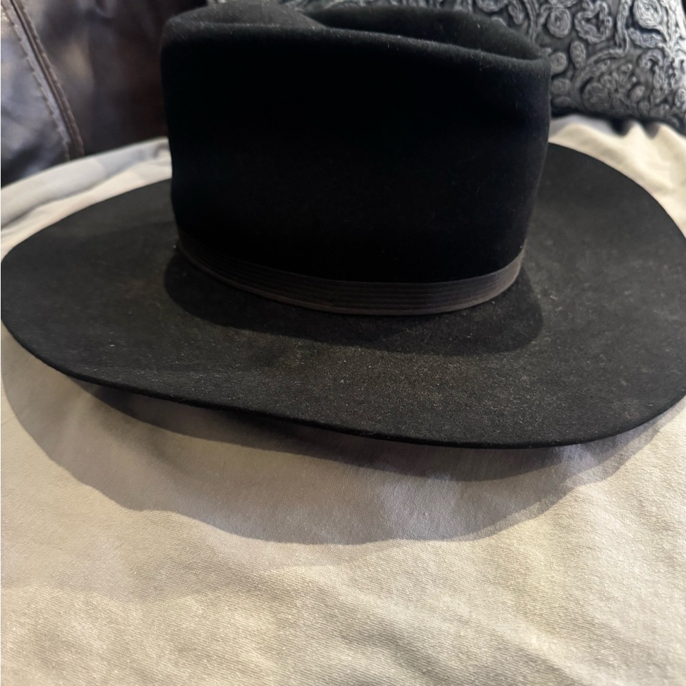 Vintage Resistol Self-Confirming XXX Beaver Black Wide-Brim Hat Long Oval - Picture 4 of 9